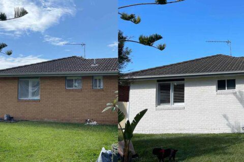 Como fazer limewash tijolo: antes e depois das fotos