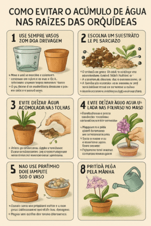 Como Evitar o Acúmulo de Água nas Raízes das Orquídeas