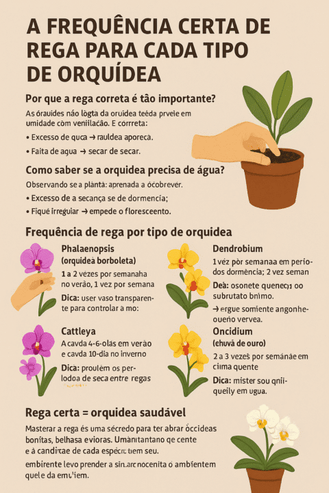 Rega para Cada Tipo de Orquídea