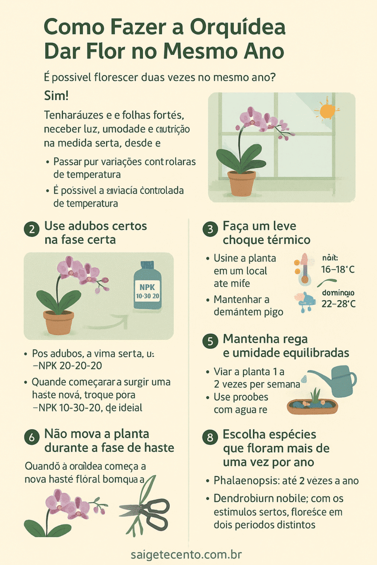 Como Fazer a Orquídea Dar Flor no Mesmo Ano