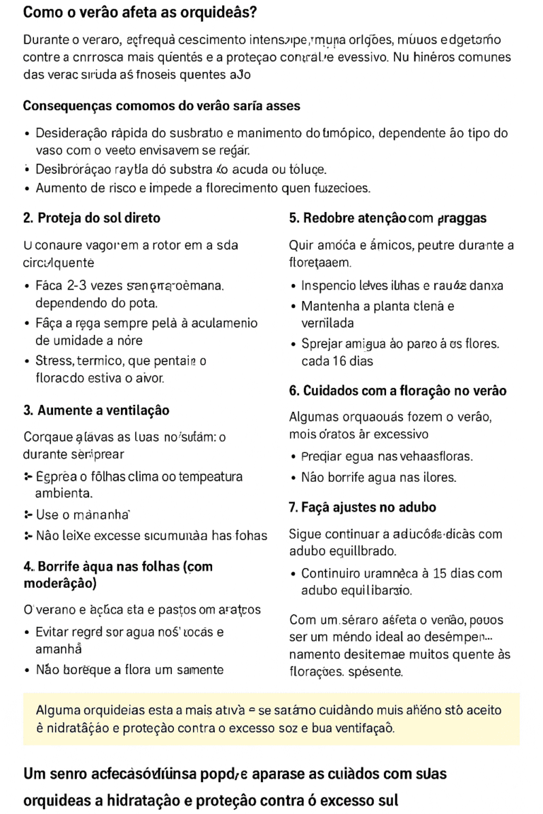 Cuidando de Orquídeas no Verão: Hidratação e Proteção