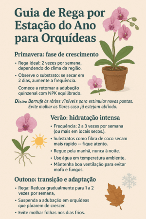 Guia de Rega por Estação do Ano para Orquídeas