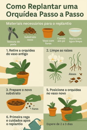 Como Replantar uma Orquídea Passo a Passo