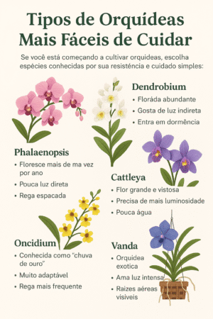 Tipos de Orquídeas Mais Fáceis de Cuidar