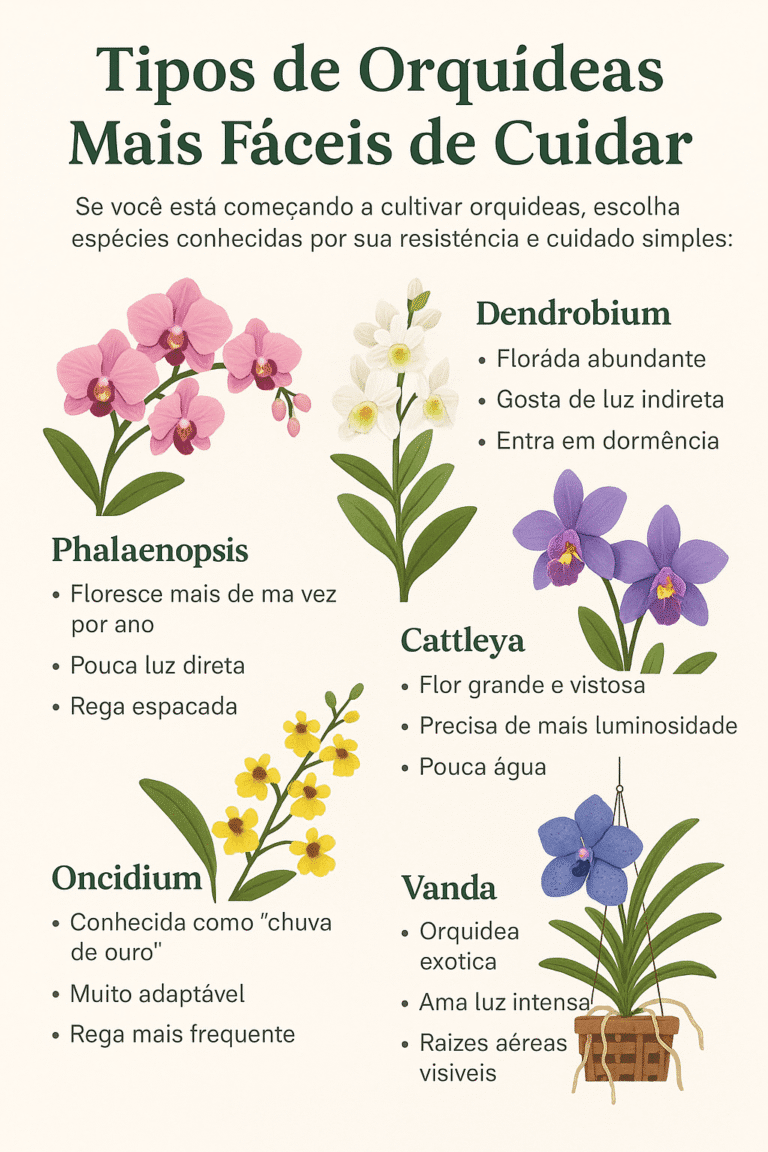 Tipos de Orquídeas Mais Fáceis de Cuidar